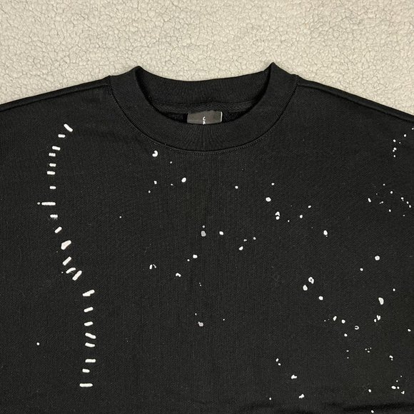 Cactus Jack Sweatshirt Mens Large L Black Stitched Crewneck Travis Scott World - Picture 7 of 11